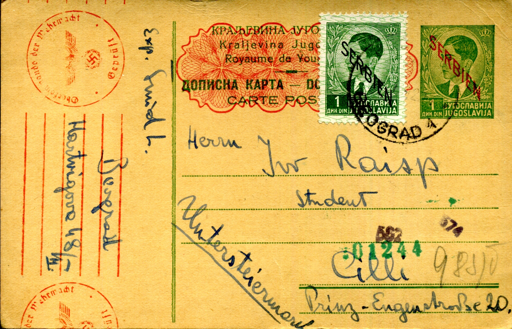 Postal Stationery from the German Occupation of Serbia